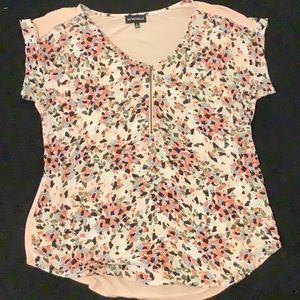 multi-colored print female blouse